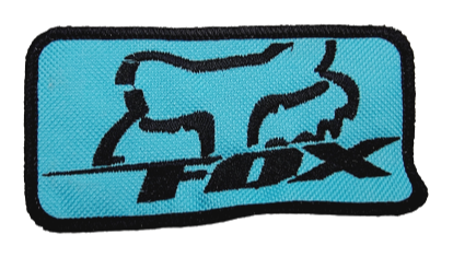 Vintage Retro Fox Embroidered Patch Approximately 4.50"x2.25" Blue & Black