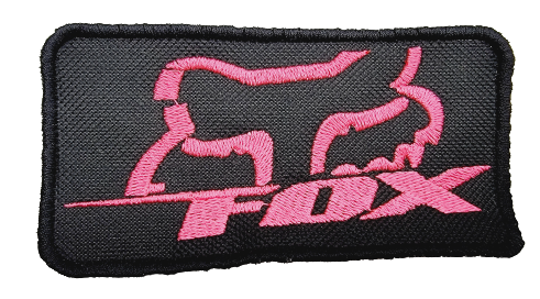Vintage Retro Fox Embroidered Patch Approximately 4.50"x2.25" Black & Pink