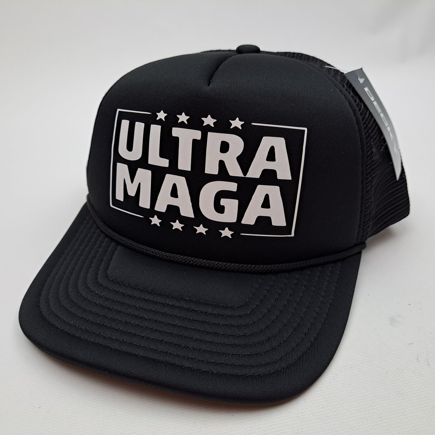 Ultra MAGA Foam Mesh Vintage Trucker Style Snapback Black