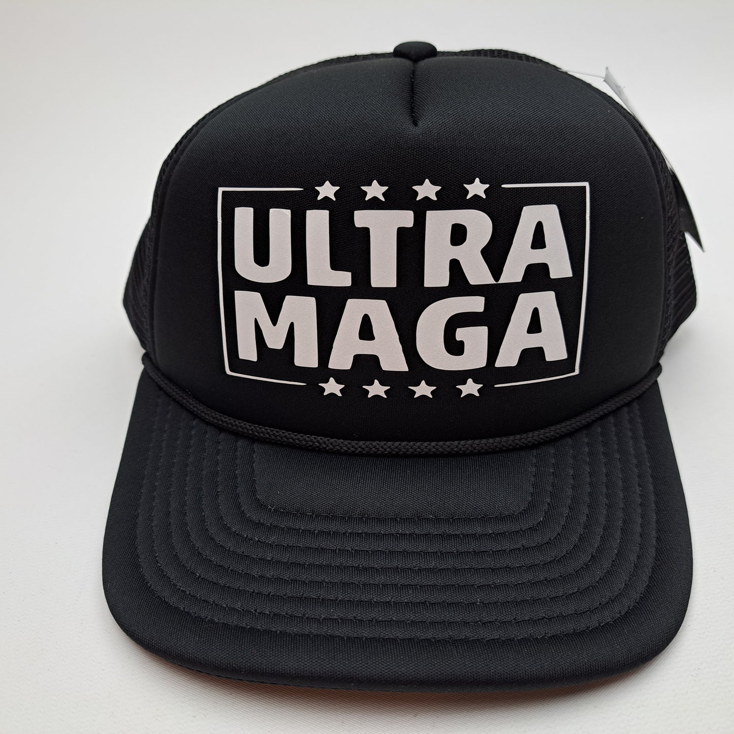 Ultra MAGA Foam Mesh Vintage Trucker Style Snapback Black