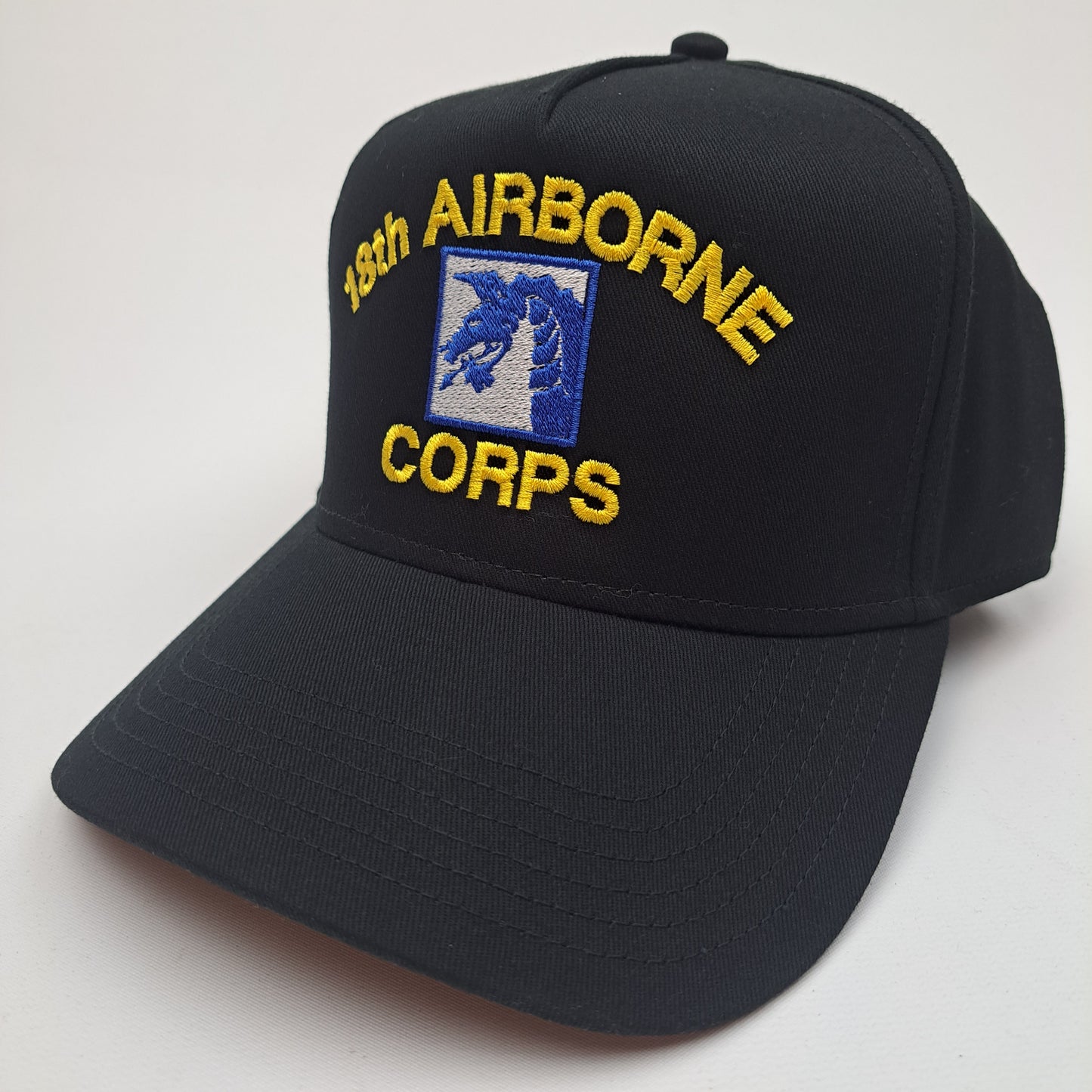 U.S. Army 18th Airborne Men's Ball Cap Hat Black Embroidered