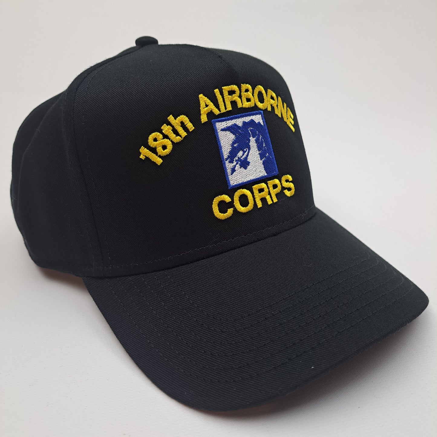 U.S. Army 18th Airborne Men's Ball Cap Hat Black Embroidered