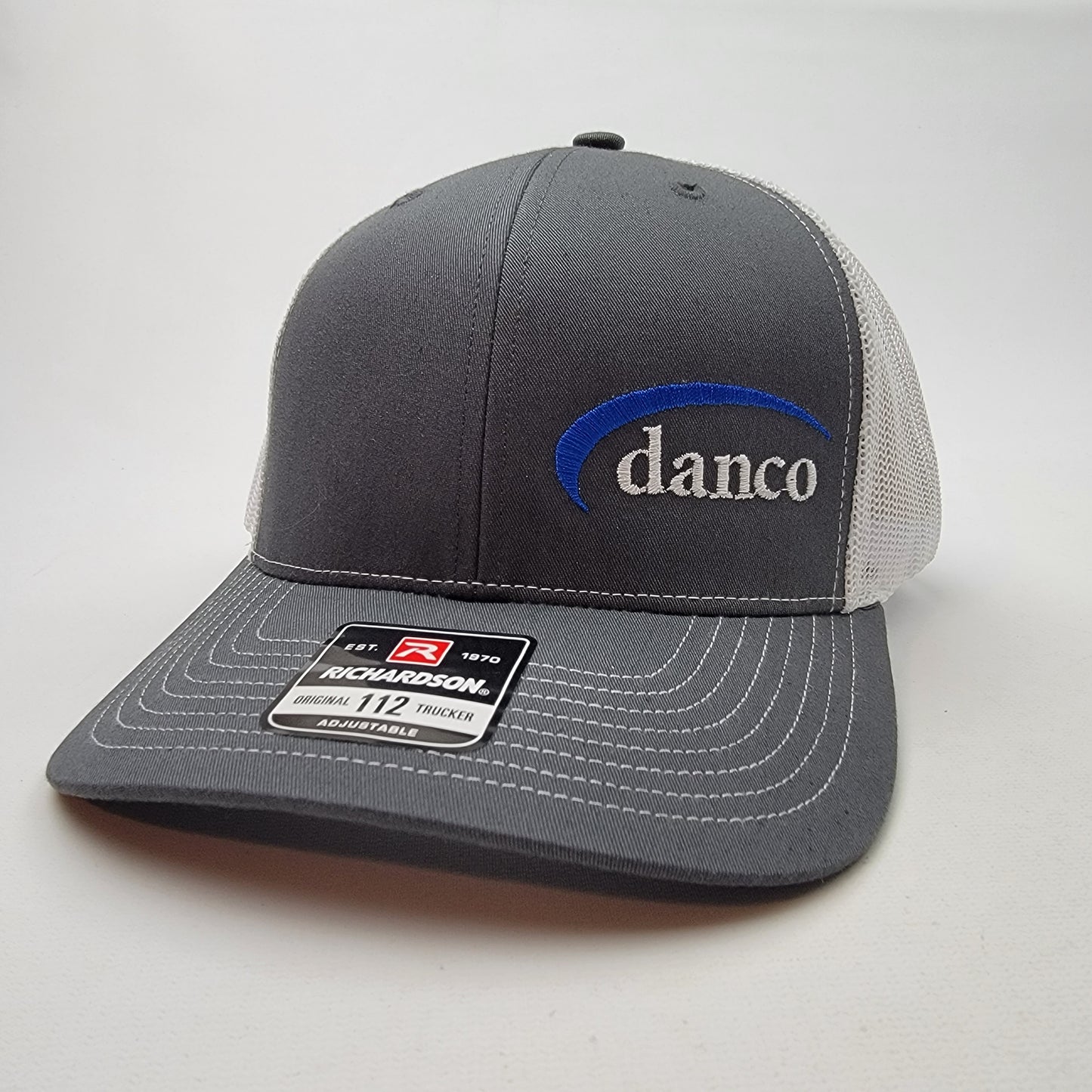 Danco Richardson 112 Embroidered Trucker Mesh Snapback Hat Cap Gray