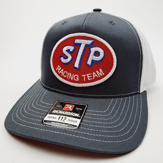 STP Racing Team Richardson 112 Trucker Mesh Snapback Cap Hat Gray