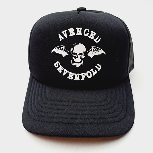 Avenged Sevenfold Rock Band Foam Mesh Trucker Snapback Black