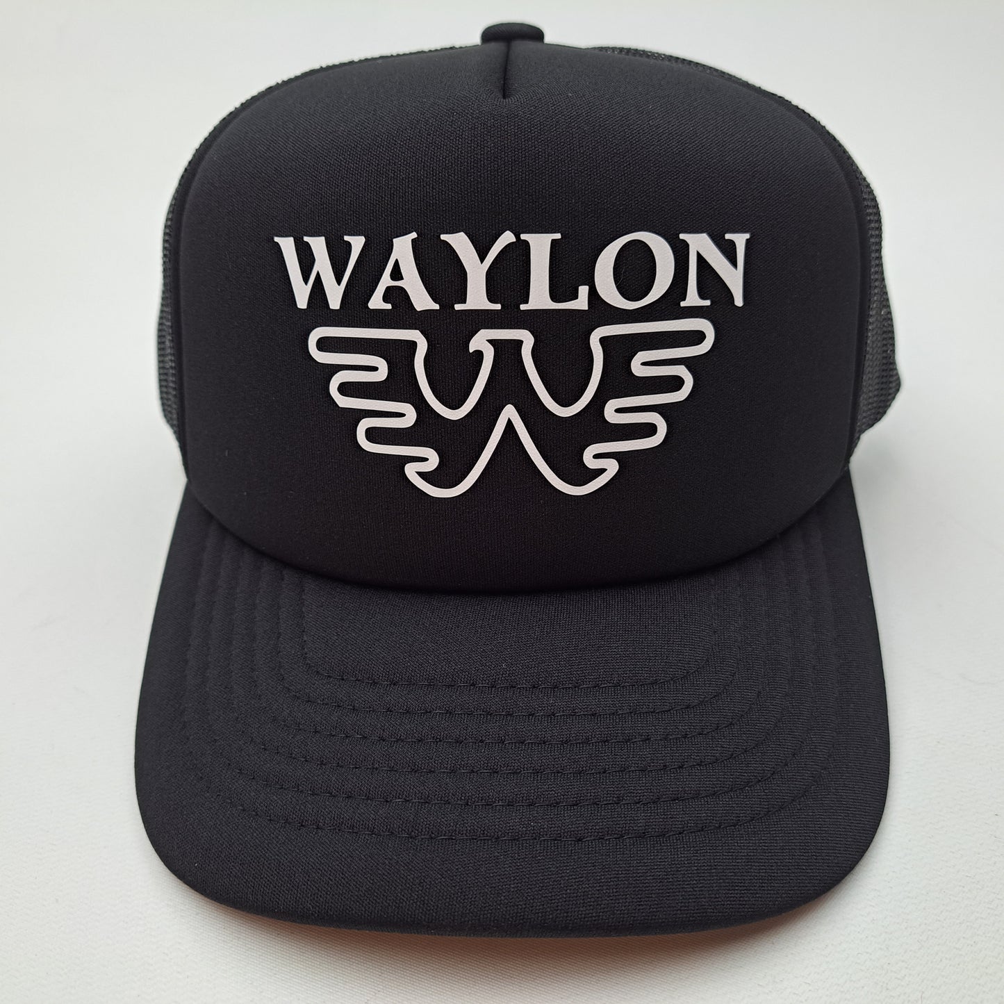 Waylon Jennings Foam Mesh Trucker Black snapback