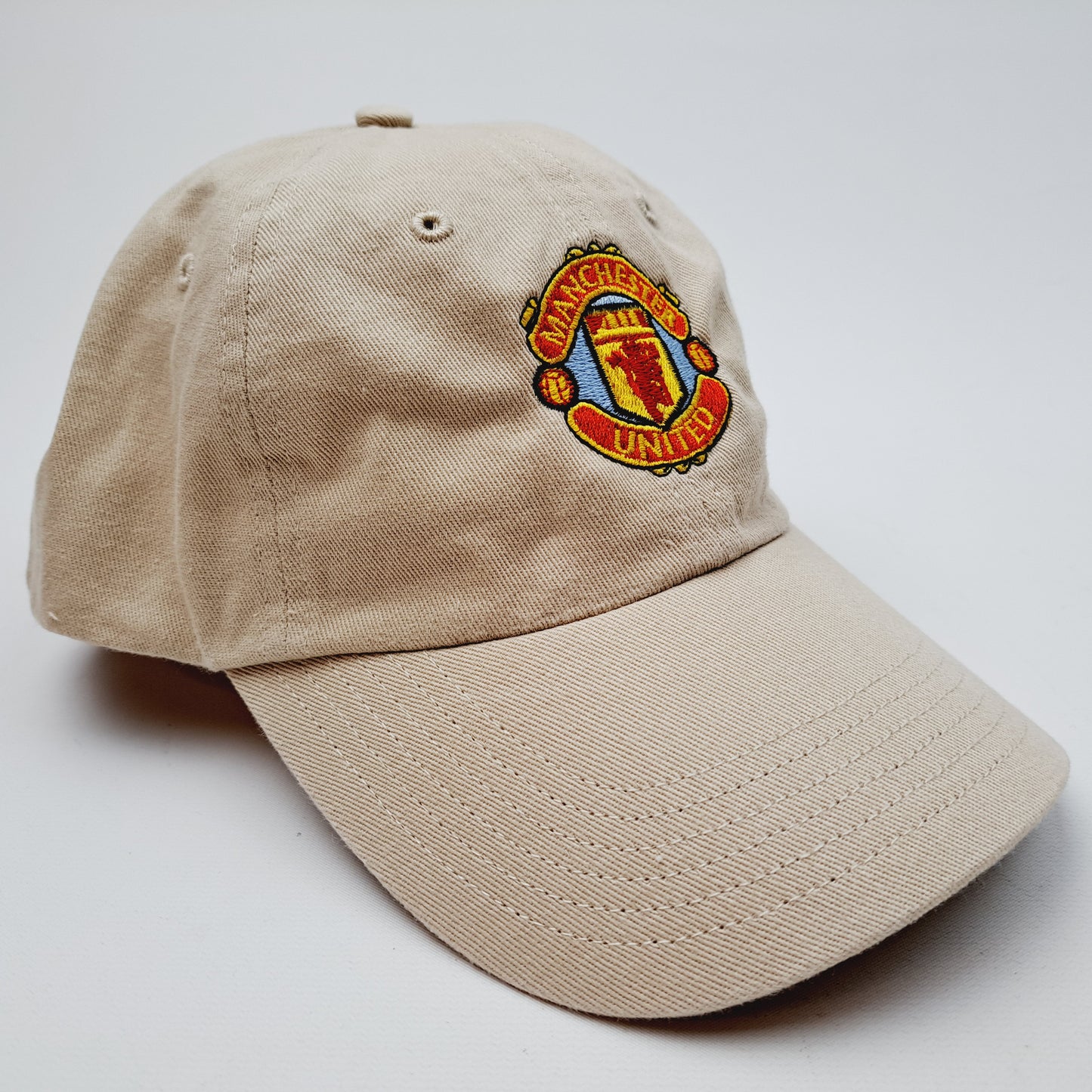 Manchester United Football Soccer Club Relaxed Cotton Cap Hat Tan