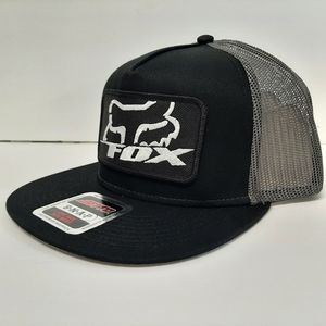 Otto FOX Embroidered Patch Hat Baseball Cap Black & Gray