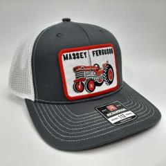 Massey Ferguson Patch Richardson 112 Trucker Mesh Snapback Cap Hat Gray & White