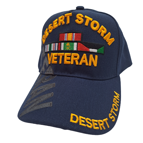 Desert Storm Veteran Men's Ball Cap Navy Blue Embroidered Acrylic