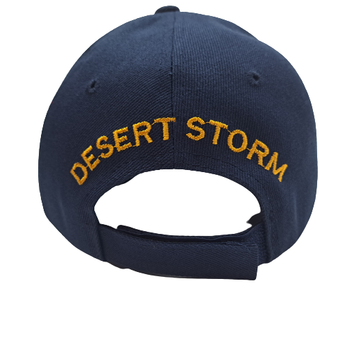 Desert Storm Veteran Men's Ball Cap Navy Blue Embroidered Acrylic