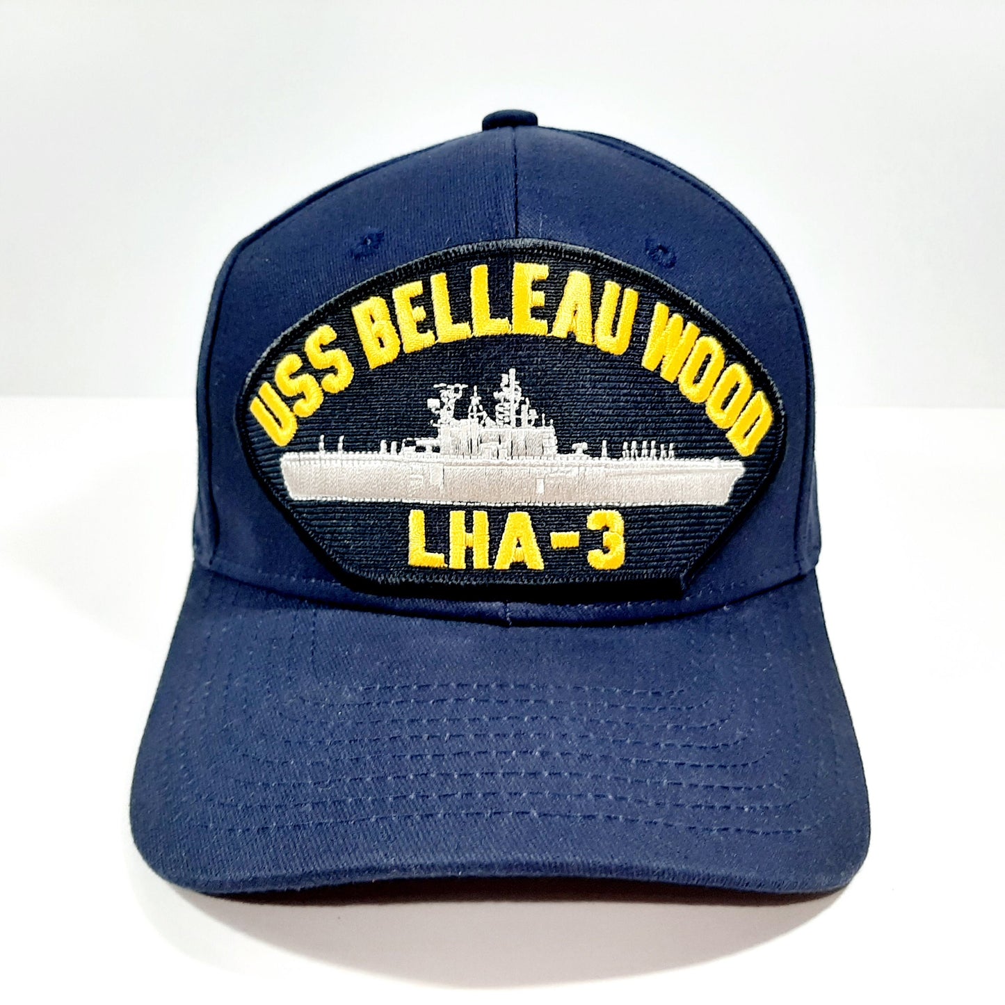 USS Belleau Wood LHA-3 Embroidered Patch Hat Baseball Cap Adjustable Blue