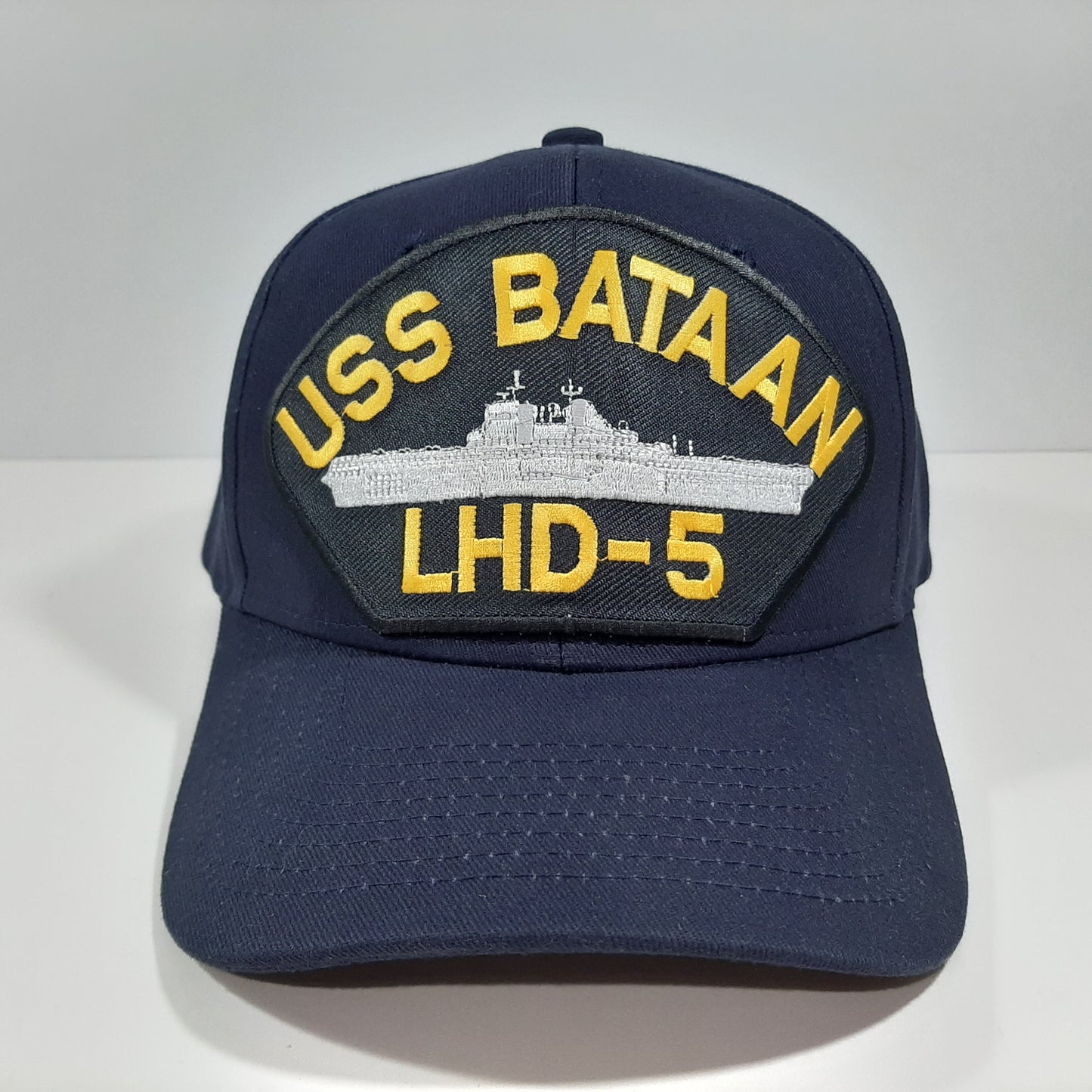 US Navy USS Bataan LHD-5 Embroidered Patch Hat Baseball Cap Blue 100% Acrylic