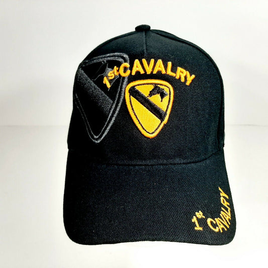 US Army 1st Cavalry Men's Ball Cap Hat Black