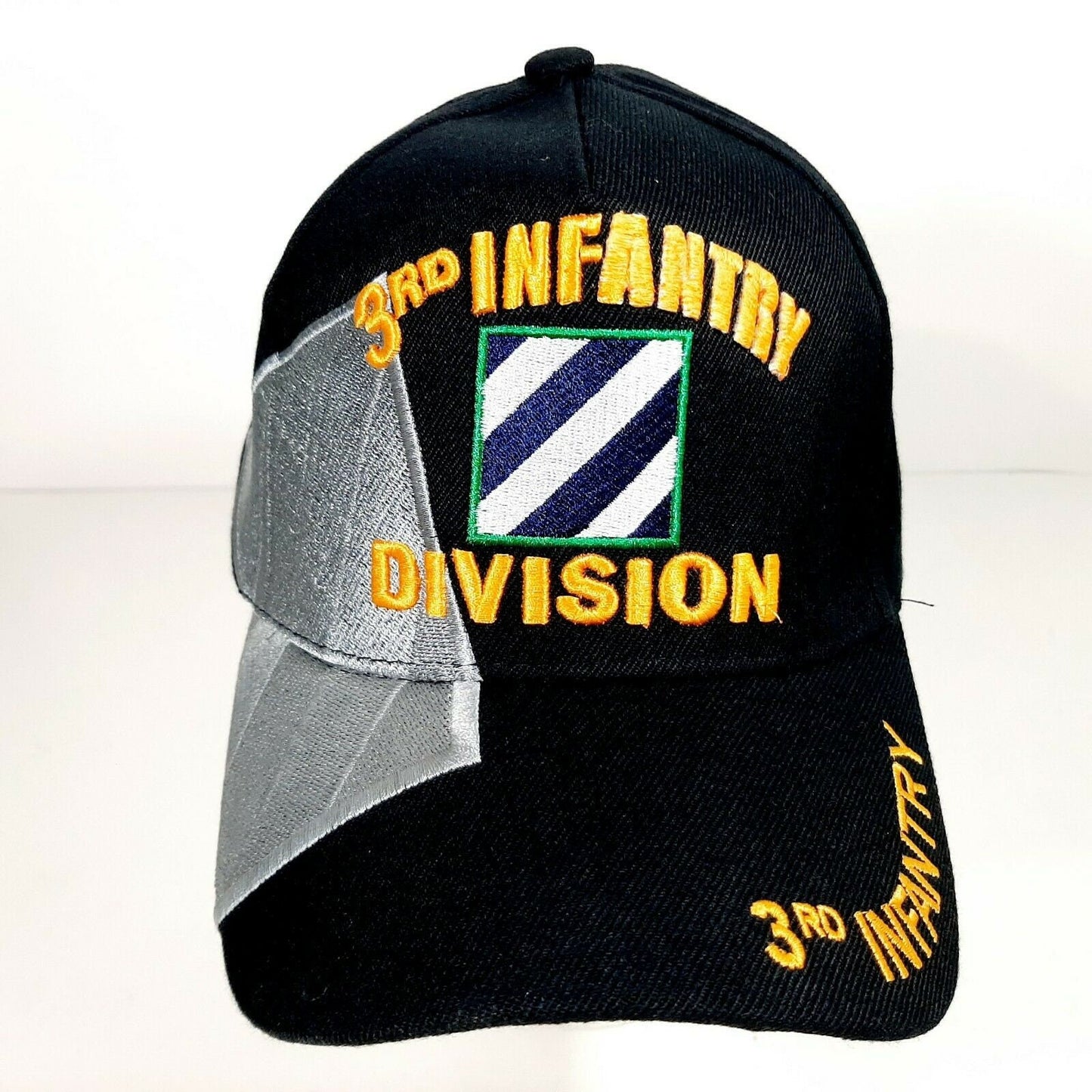 US Army 3rd Infantry Division Men's Ball Cap Hat Black Embroidered Acrylic