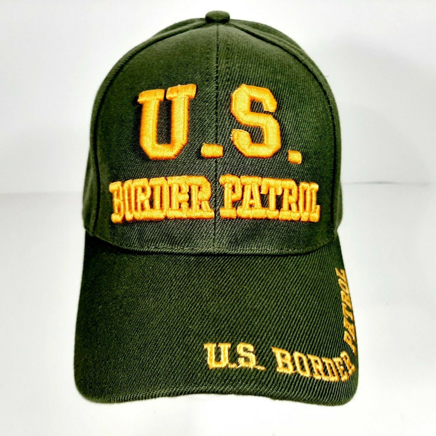 United States Border Patrol Men's Cap Hat Green Embroidered Acrylic