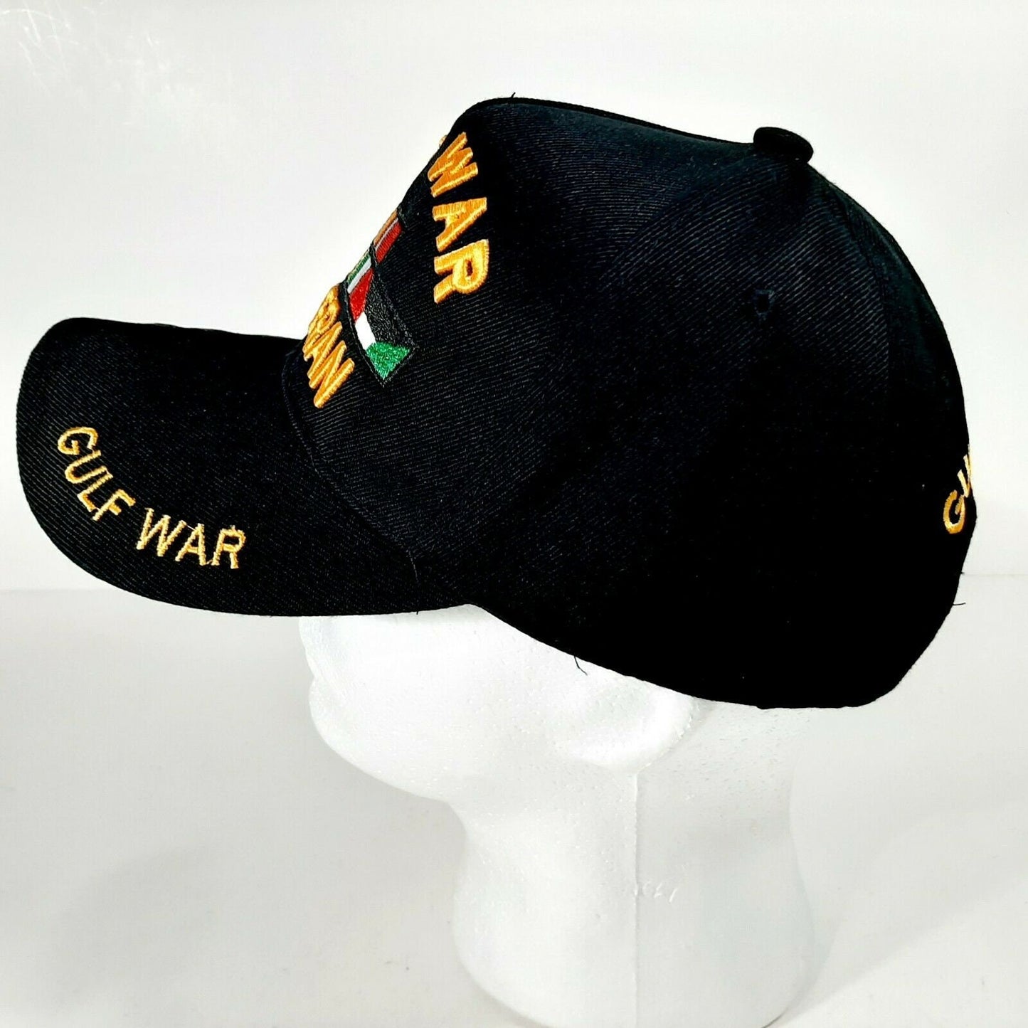 Gulf War Veteran Men's Ball Cap Hat Black Embroidered Acrylic
