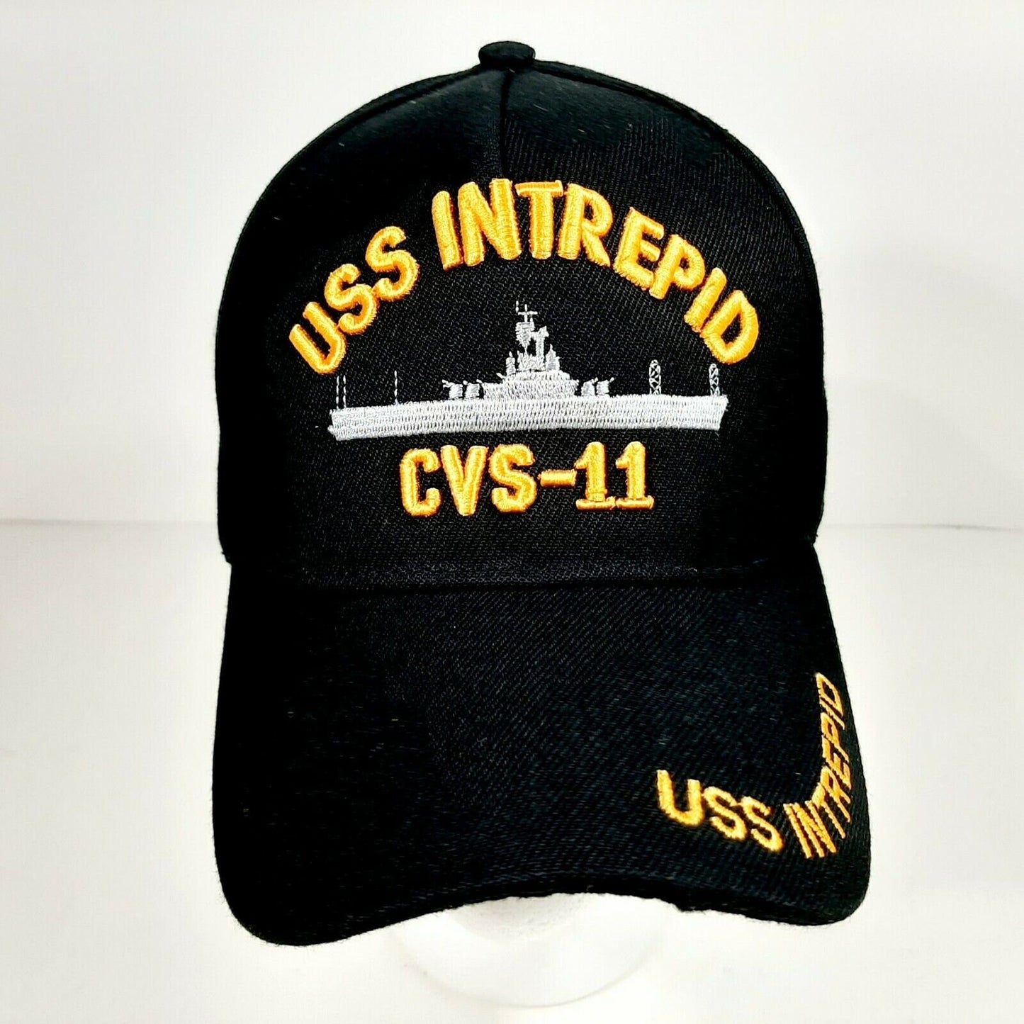 US Navy USS Intrepid CVS - 11 Men's Hat Cap Black Embroidered Acrylic