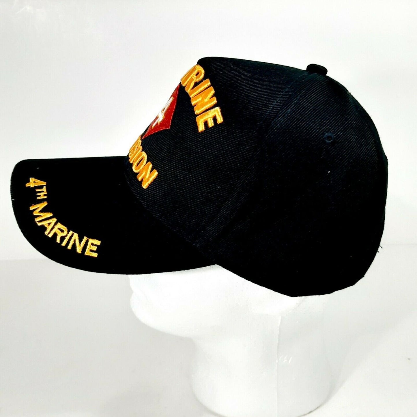United States Marines 4th Marine Division Men's Ball Cap Hat Black Acrylic