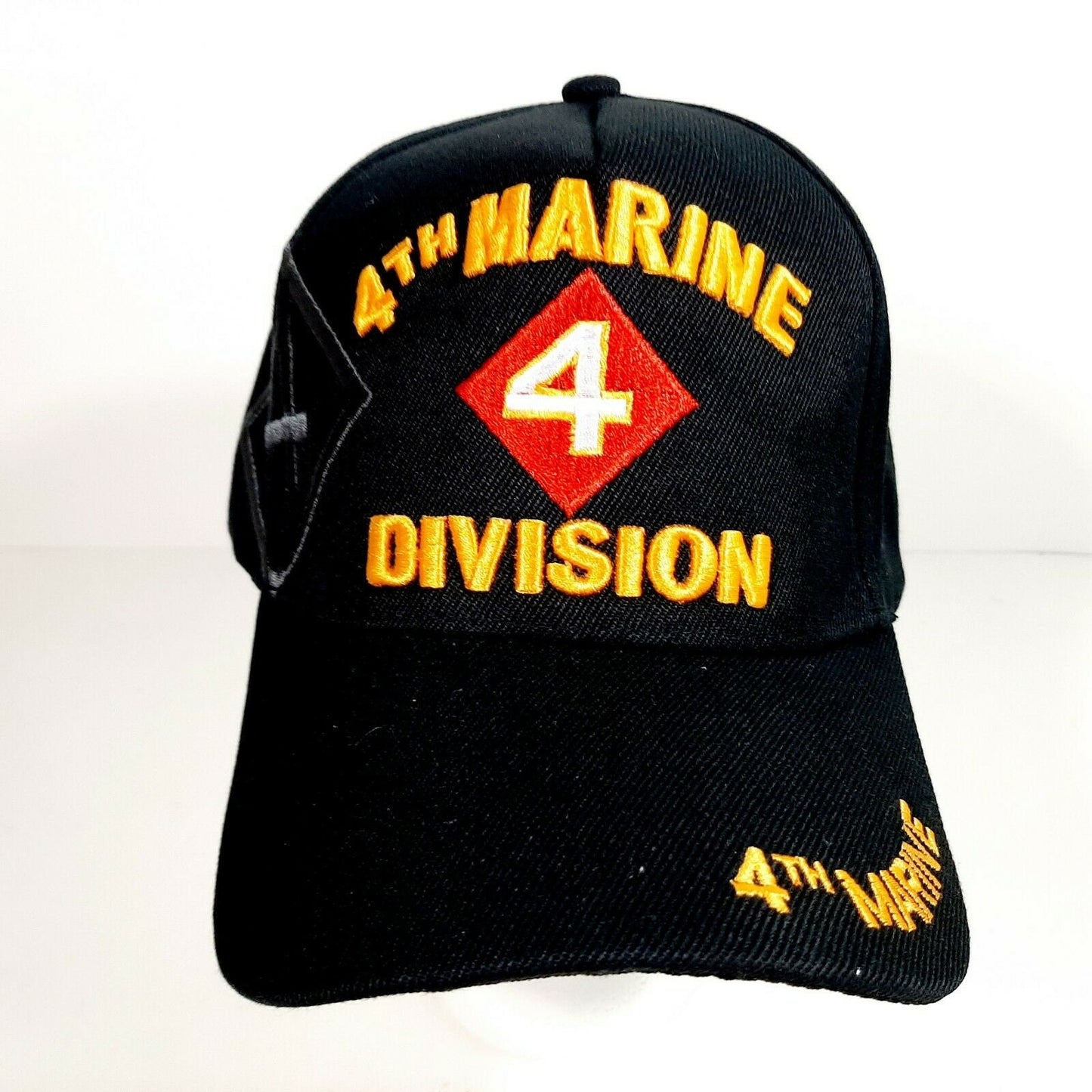 United States Marines 4th Marine Division Men's Ball Cap Hat Black Acrylic