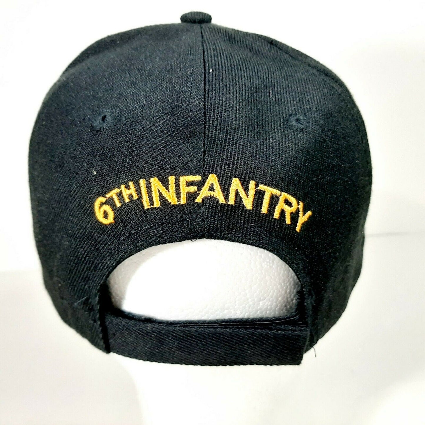 US Army 6th Infantry Division Men's Ball Cap Hat Black Embroidered Acrylic