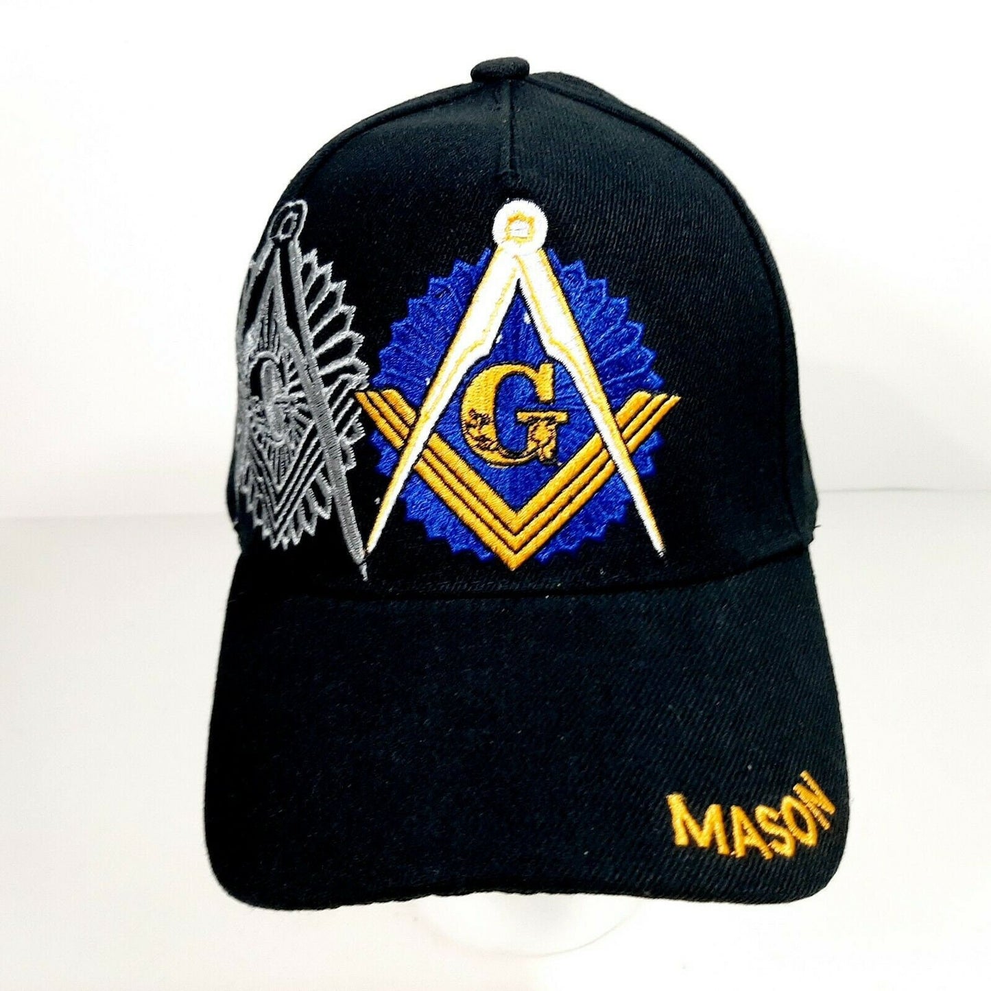 Mason Masonic Men's Ball Cap Embroidered Black Acrylic