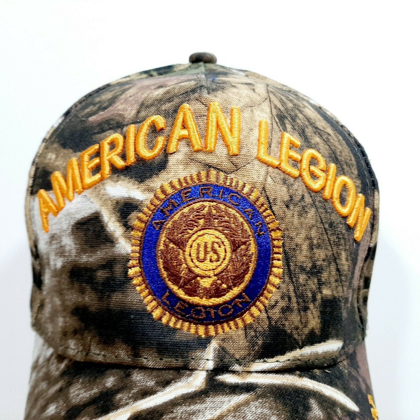 American Legion Mens Camouflage Hat Cap Embroidered Strapback