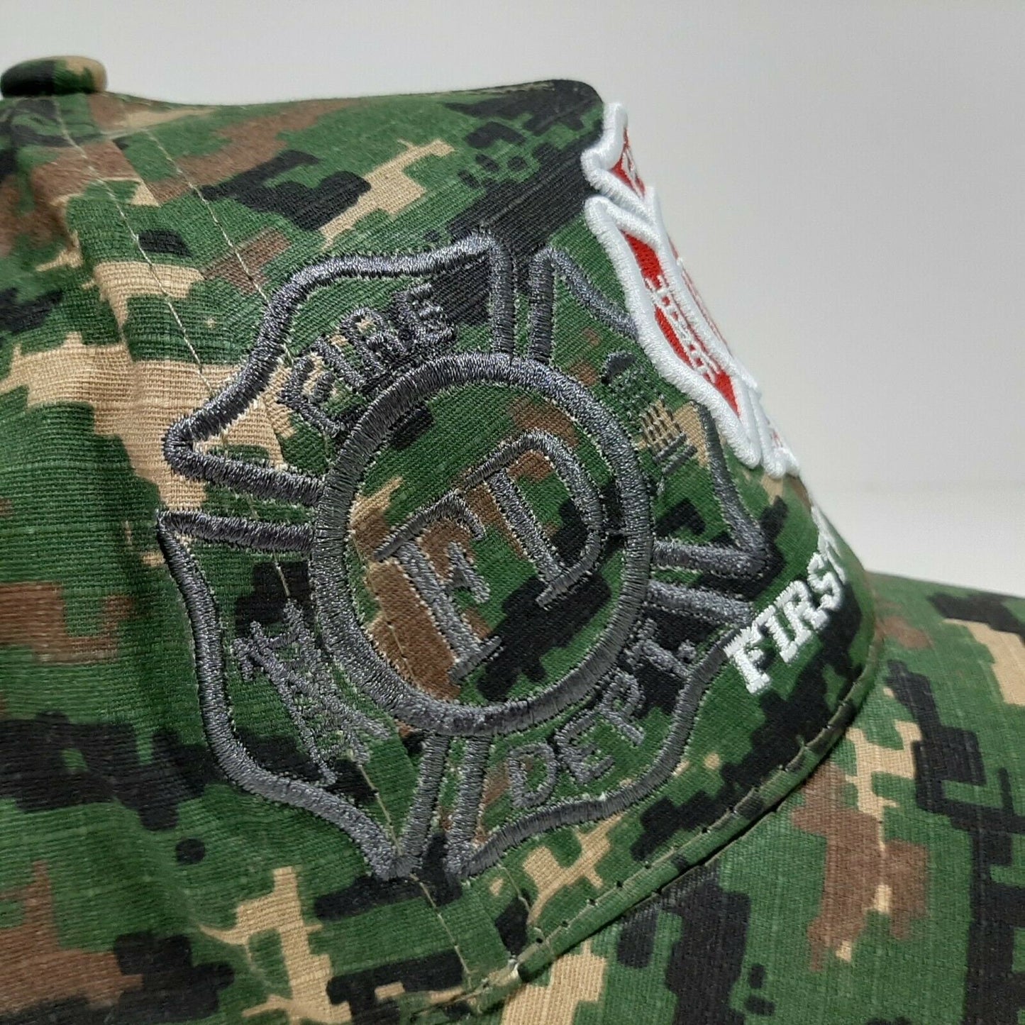 Fire Department Mens Camouflage Cap Hat Embroidered First In Last Out Cotton