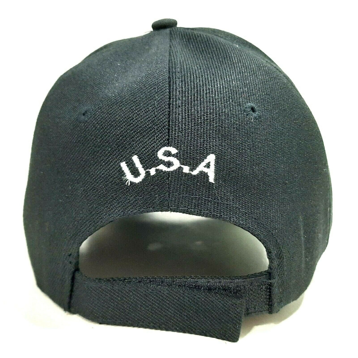 Blue Lives Matter Mens Hat Cap Thin Blue Line Flag Embroidered Black Acrylic