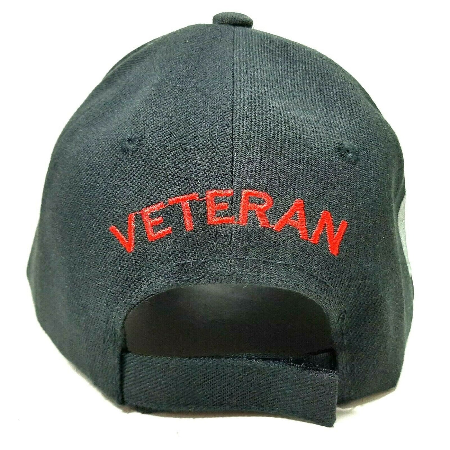Veteran Humor Warning Embroidered Hat Cap Black Acrylic Adjustable Strap