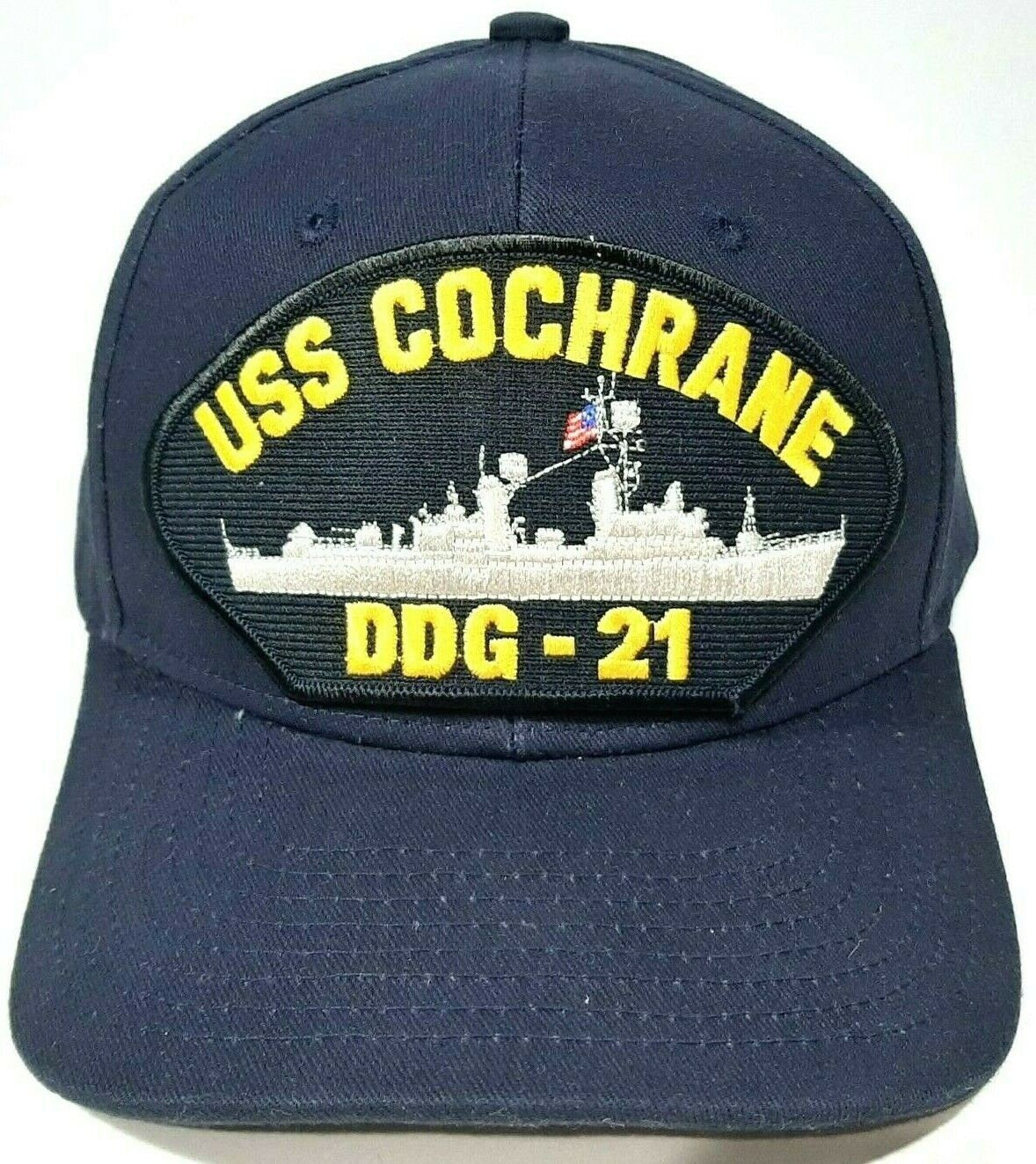 U.S. Navy USS Cochrane DDG-21 Men's Cap Hat Navy Blue Acrylic