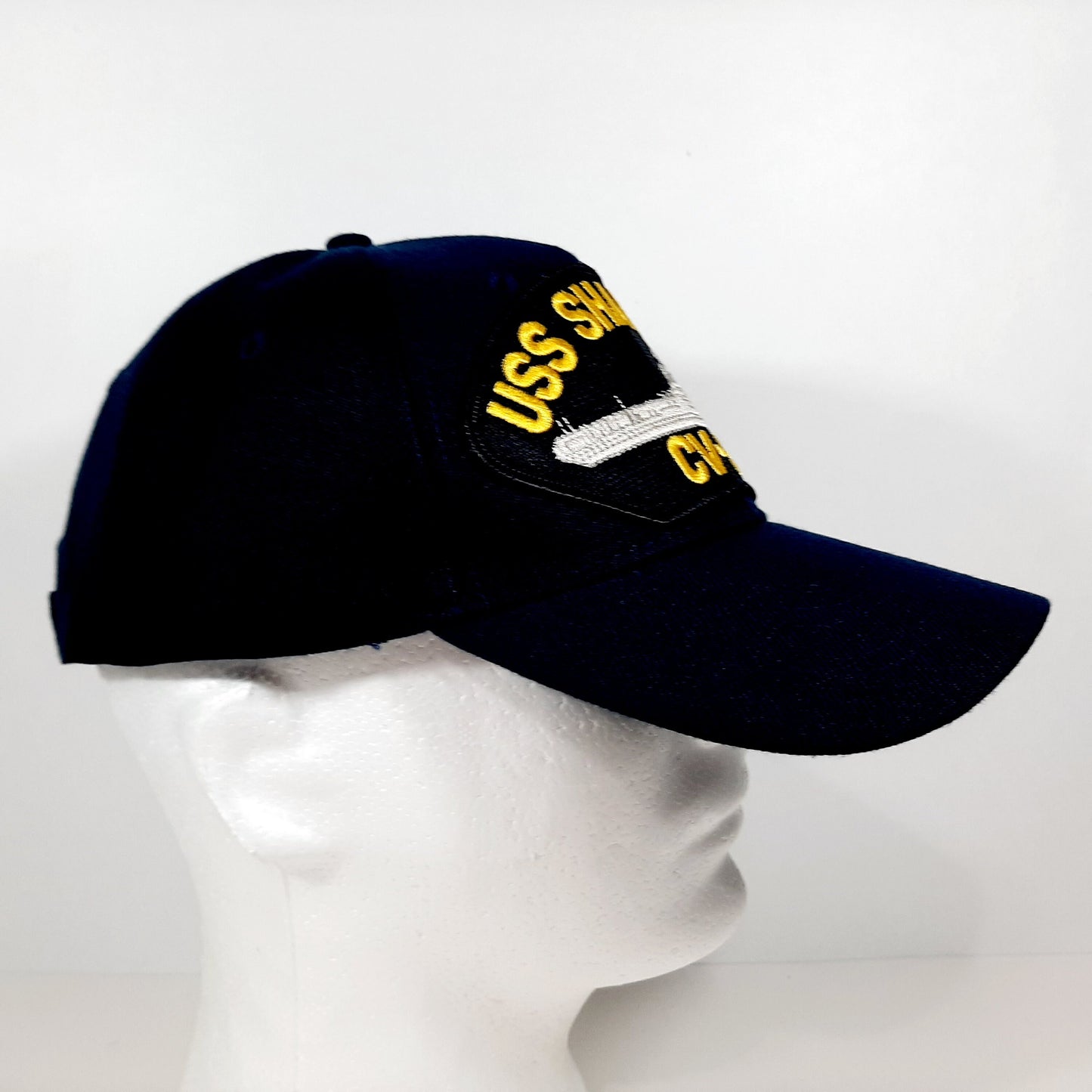 USS Shangri-la CV-38 Men's Patch Cap Hat Navy Blue Acrylic