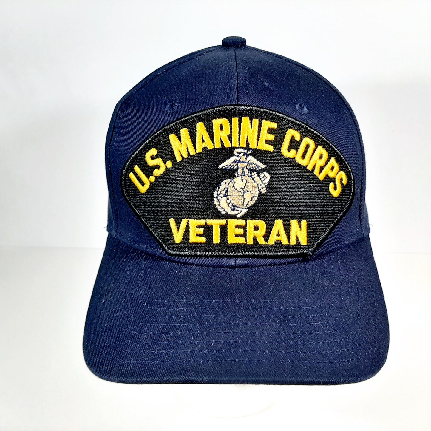 U.S. Marine Corps Veteran Embroidered Patch Hat Baseball Cap Adjustable Blue