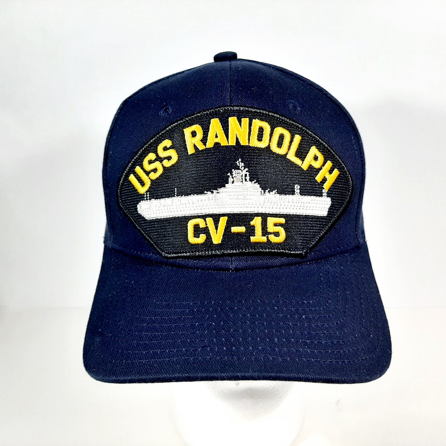 USS RANDOLPH CV-15 Patch Hat Baseball Cap Adjustable Navy Blue