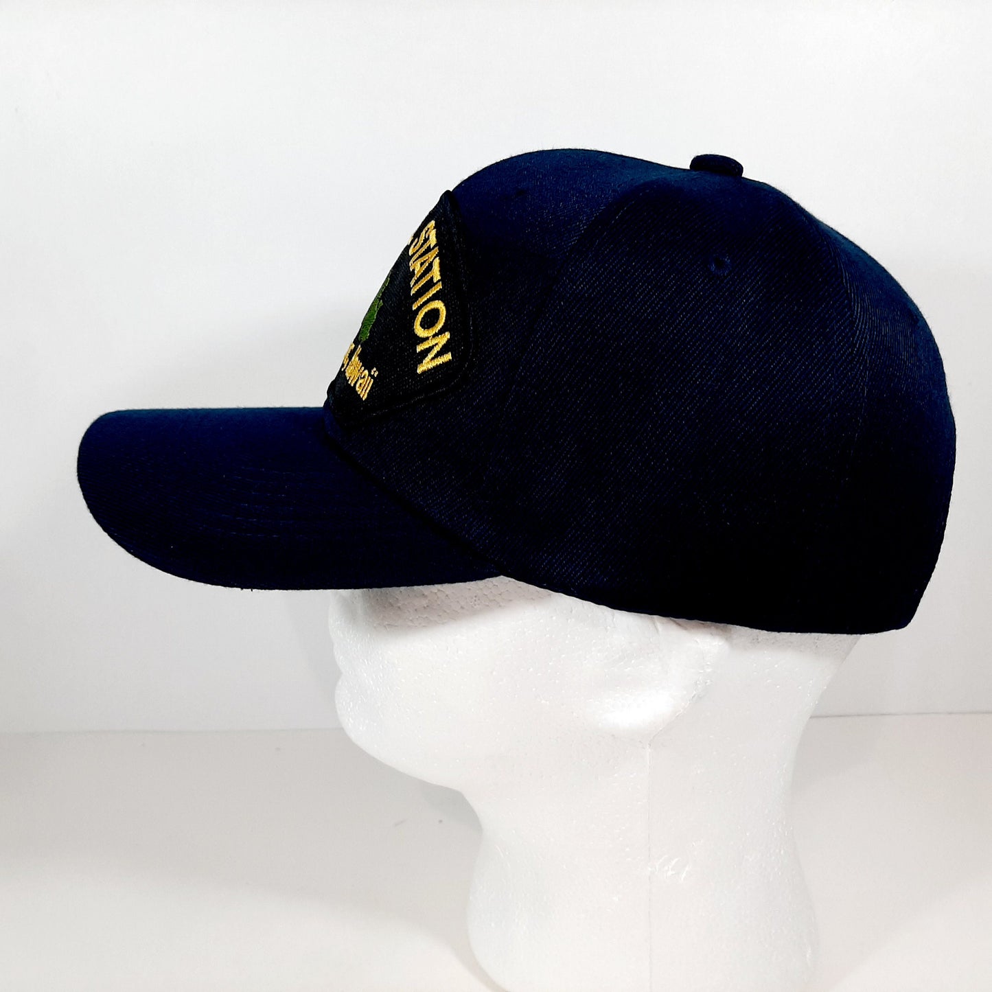 Naval Station Pearl Harbor Hawaii Embroidered Patch Hat Baseball Cap Blue