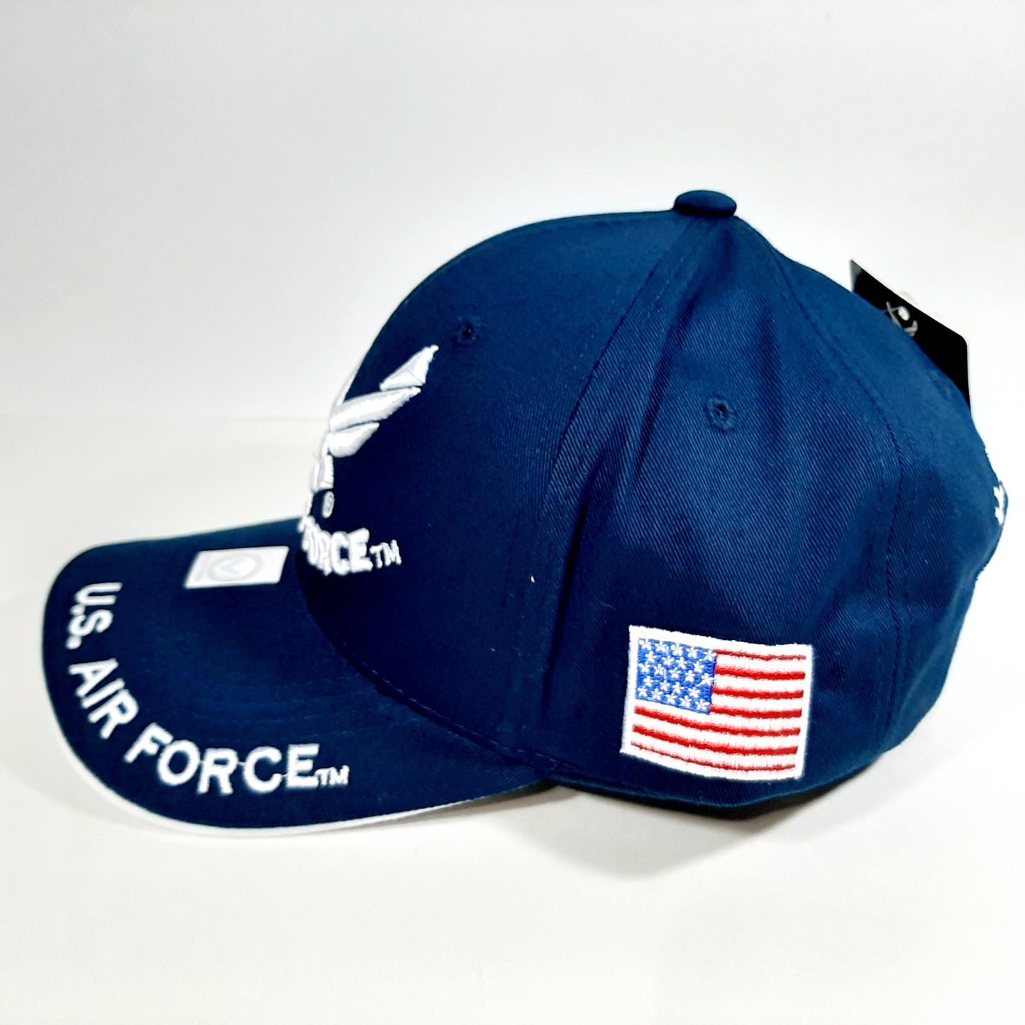 U.S. Air Force Wings Hat Navy Blue US Flag Puff Embroidered Baseball Cap Cotton