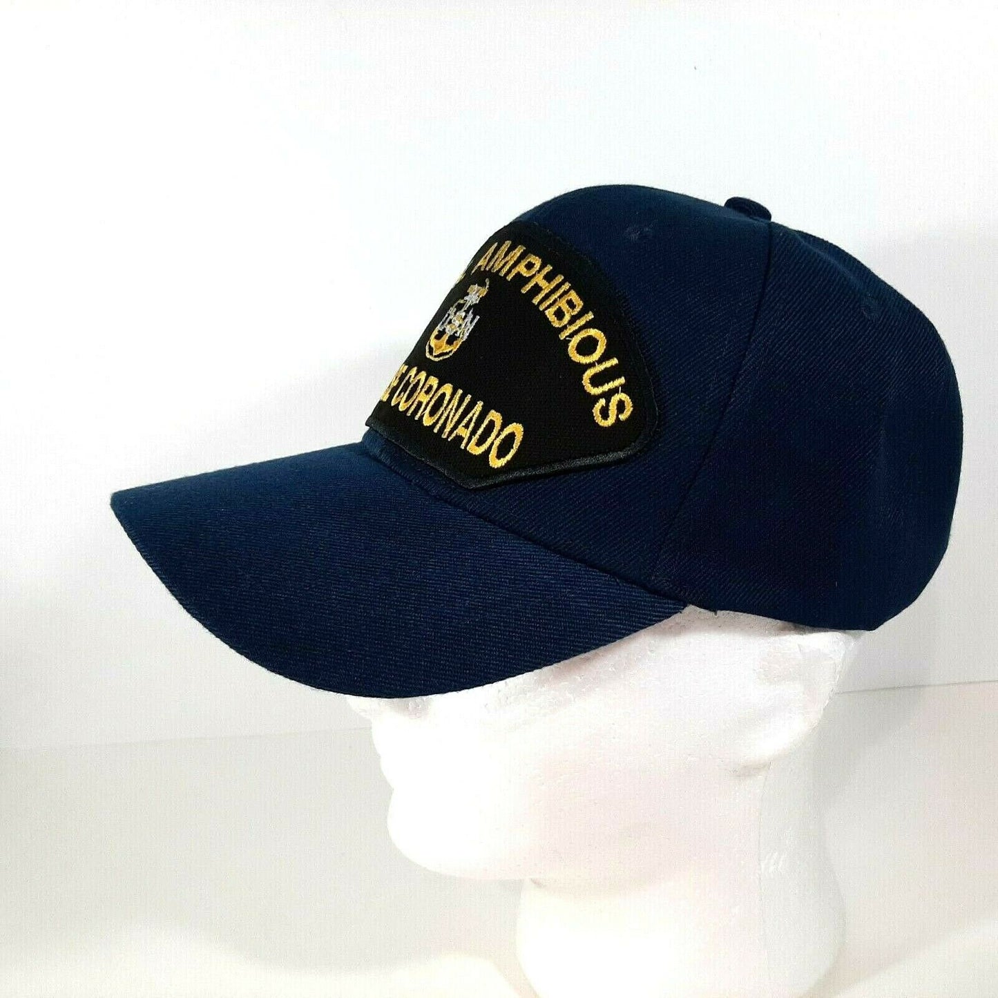 Naval Amphibious Base Coronado Mens Baseball Cap Hat Blue Embroidered Patch