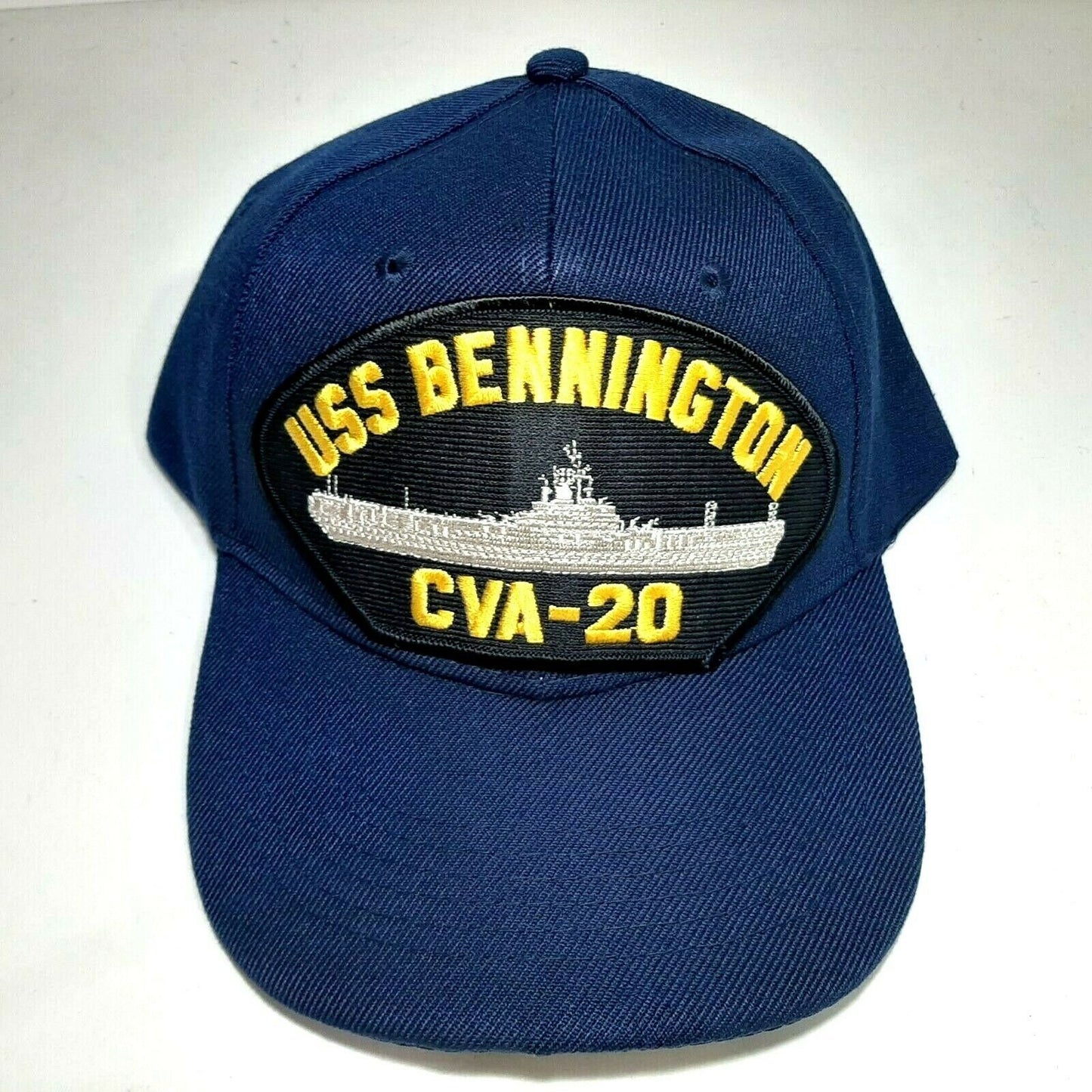 U.S. Navy USS Bennington CVA-20 Men's Patch Cap Hat Navy Blue Acrylic