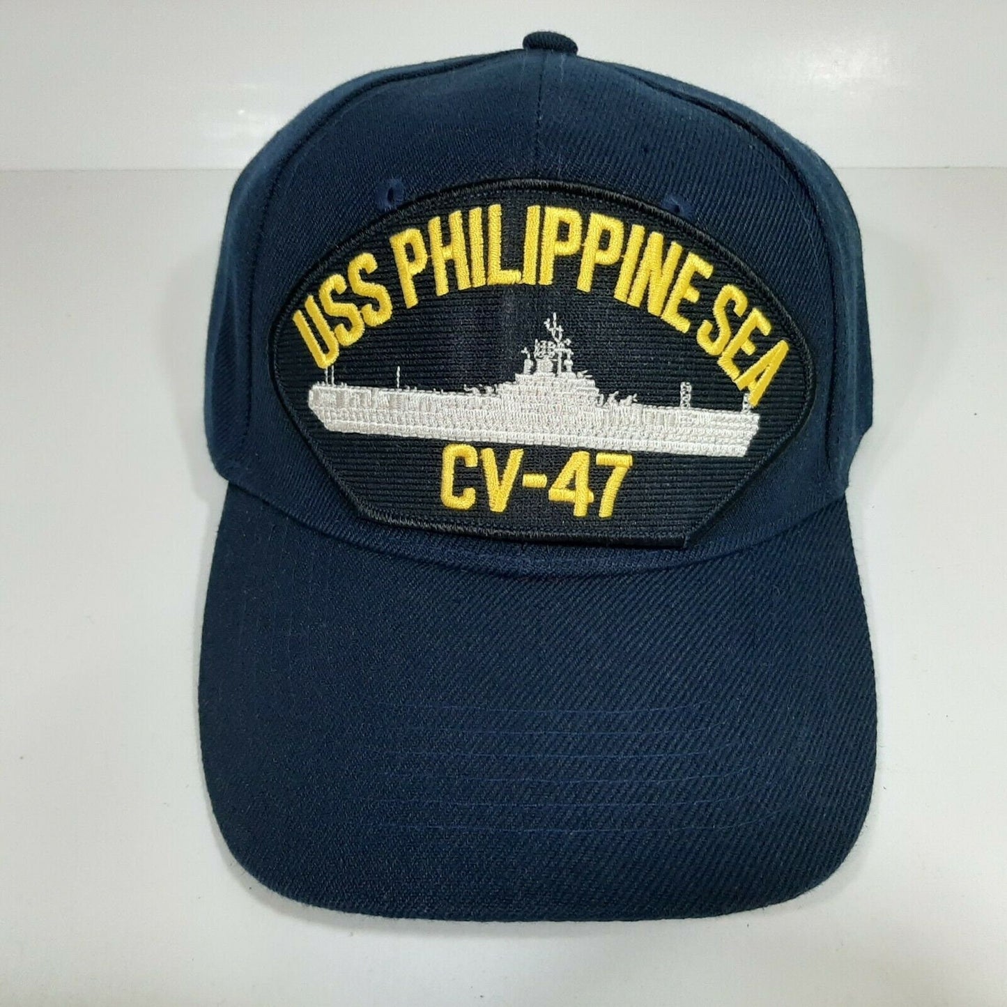 U.S. Navy USS Philippine Sea CV-47 Men's Cap Patch Hat Navy Blue Acrylic