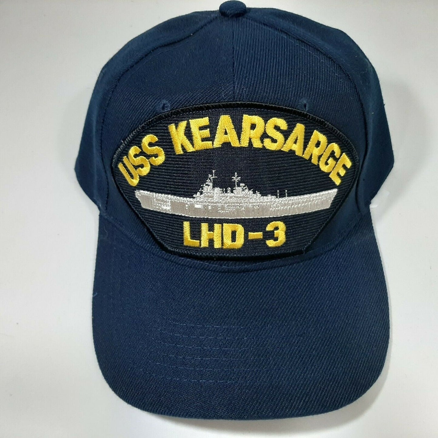 U.S. Navy USS Kearsarge LHD-3 Men's Patch Cap Hat Navy Blue Acrylic