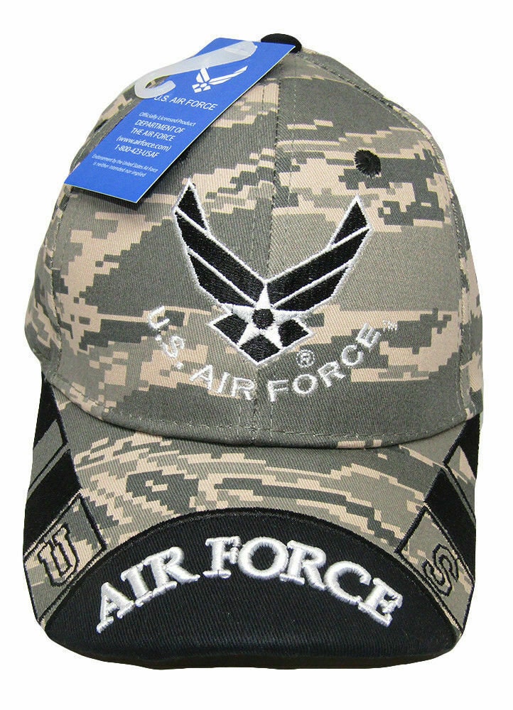 Air Force Baseball Cap ACU Camouflage USAF Wings Embroidered Cap Camo Acrylic