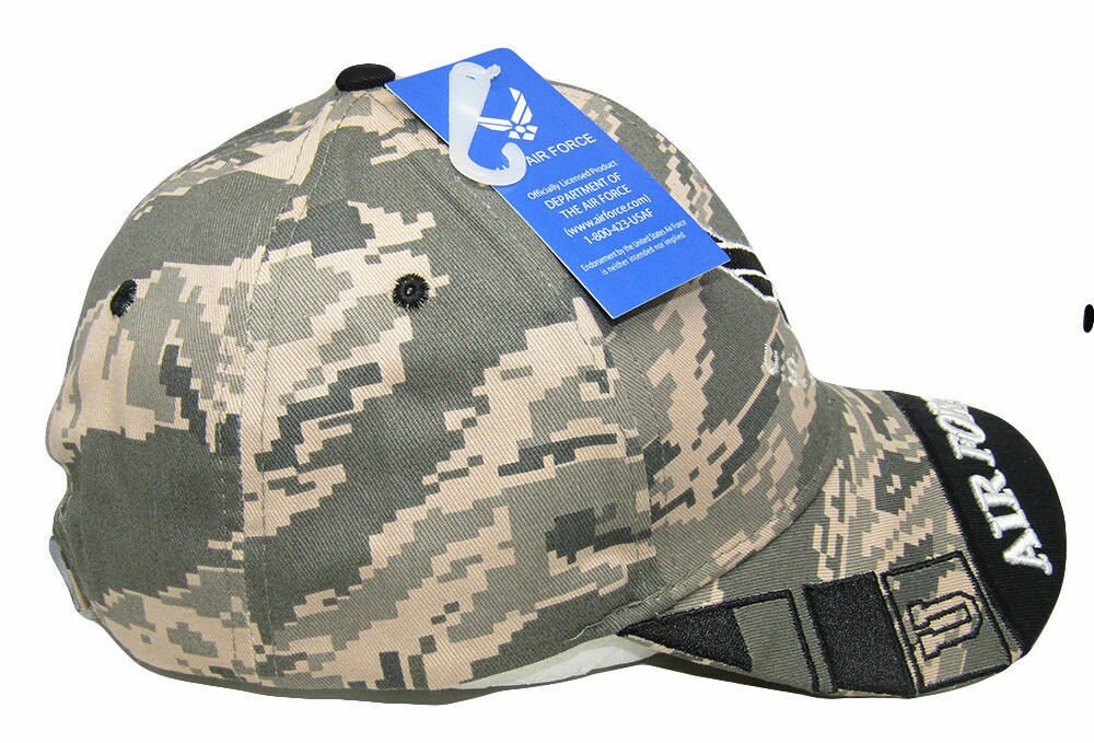 Air Force Baseball Cap ACU Camouflage USAF Wings Embroidered Cap Camo Acrylic