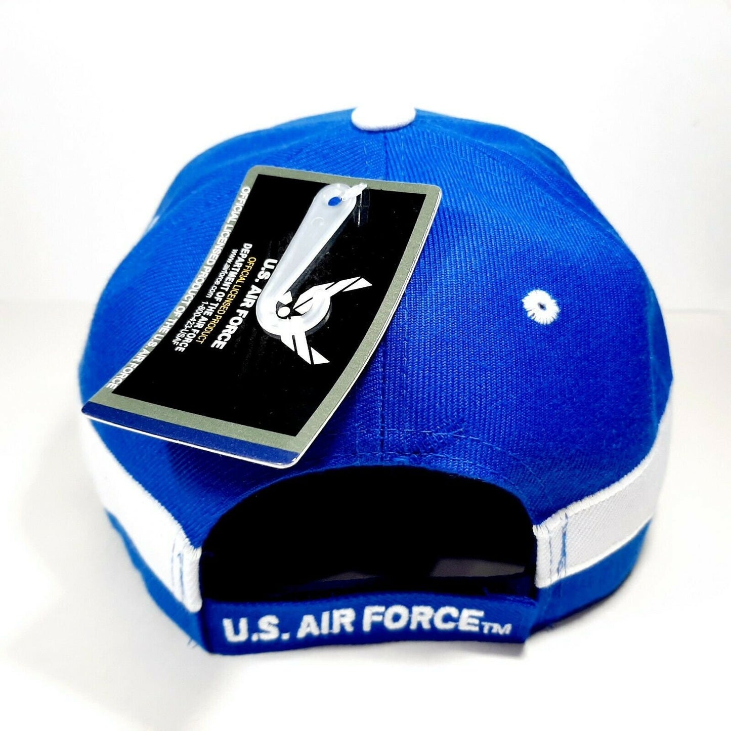 U.S. Air Force Wings Hat Royal Blue Puff Embroidered Baseball Cap Polyester