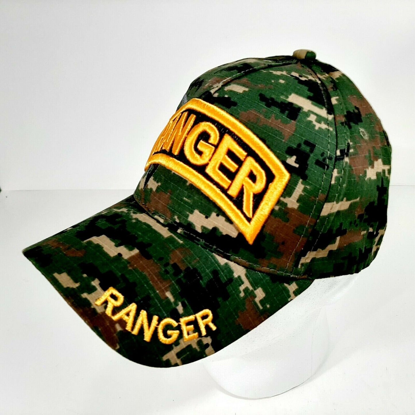 US Army Ranger Men's Camouflage Ball Cap One Size 100% Cotton Embroidered