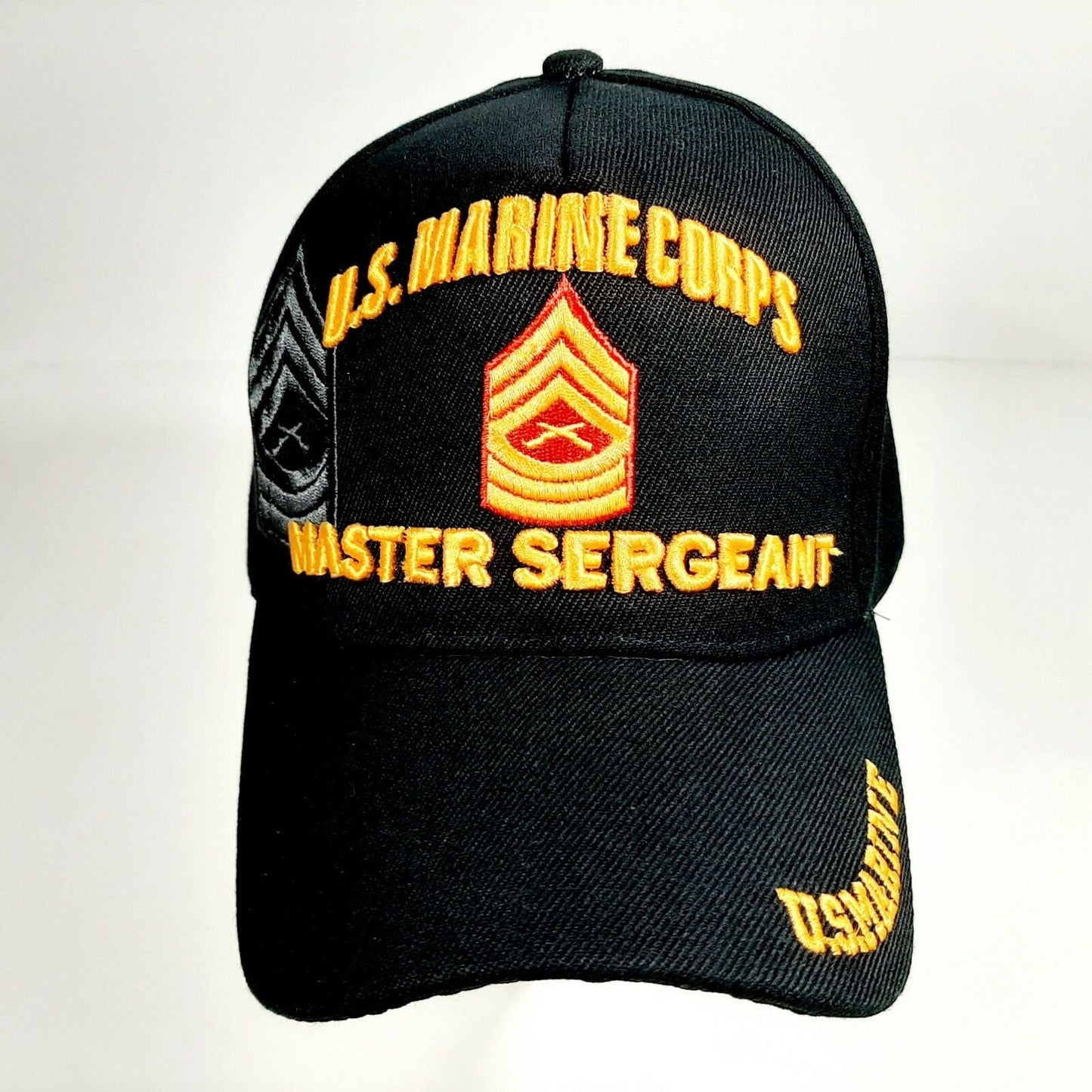 US Marine Corps Master Sergeant Men's Ball Cap Hat One Size Black Acrylic