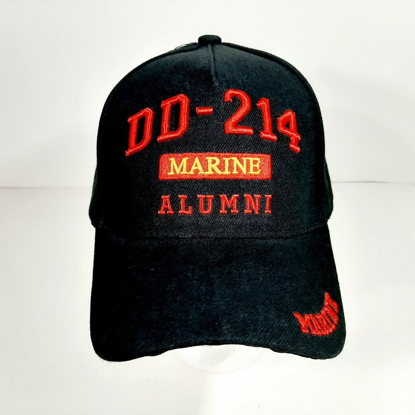 DD - 214 Marine Alumni Men's Ball Cap Black Acrylic Embroidered