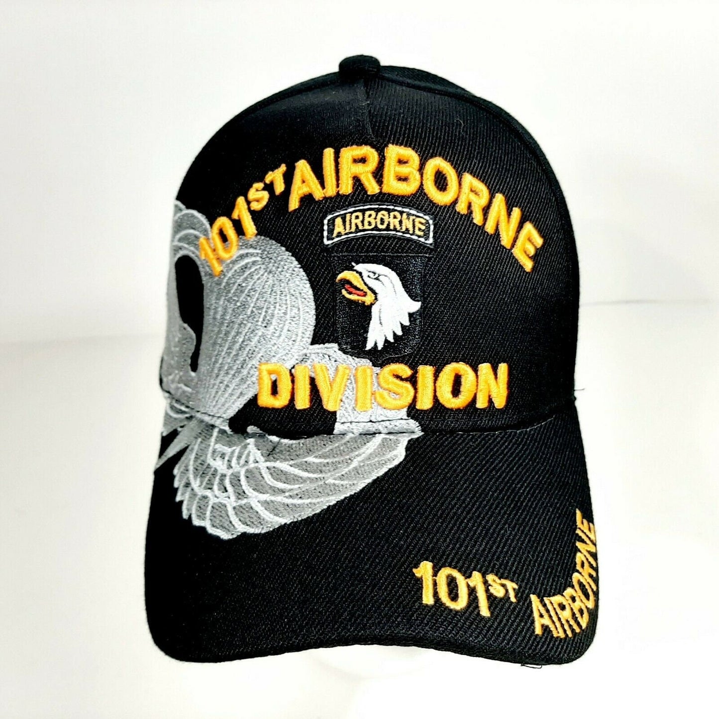 US Army 101st Airborne Division Men's Ball Cap Embroidered Black Acrylic