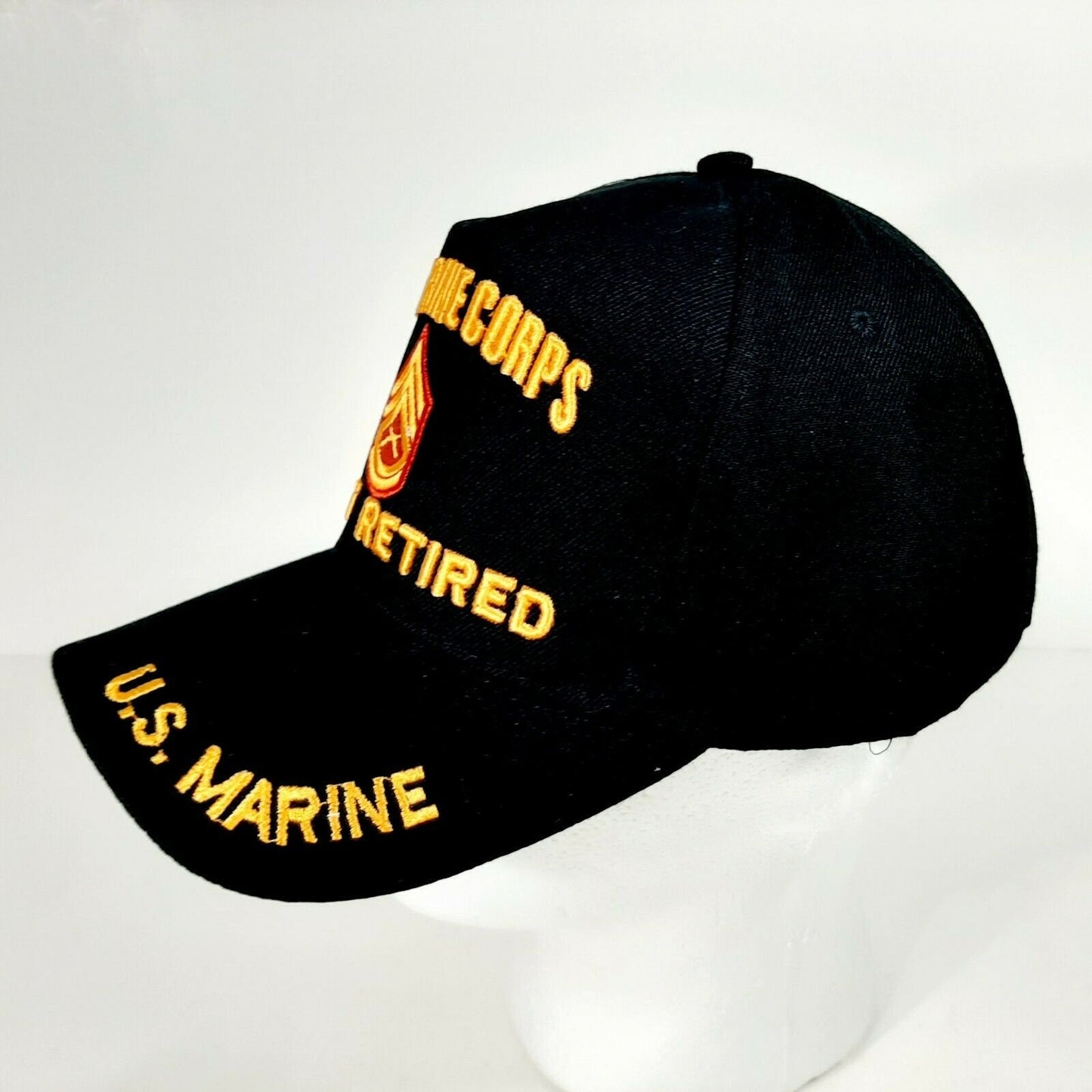 US Marine Corps GYSGT Retired Men's Ball Cap Hat Black Embroidered Acrylic