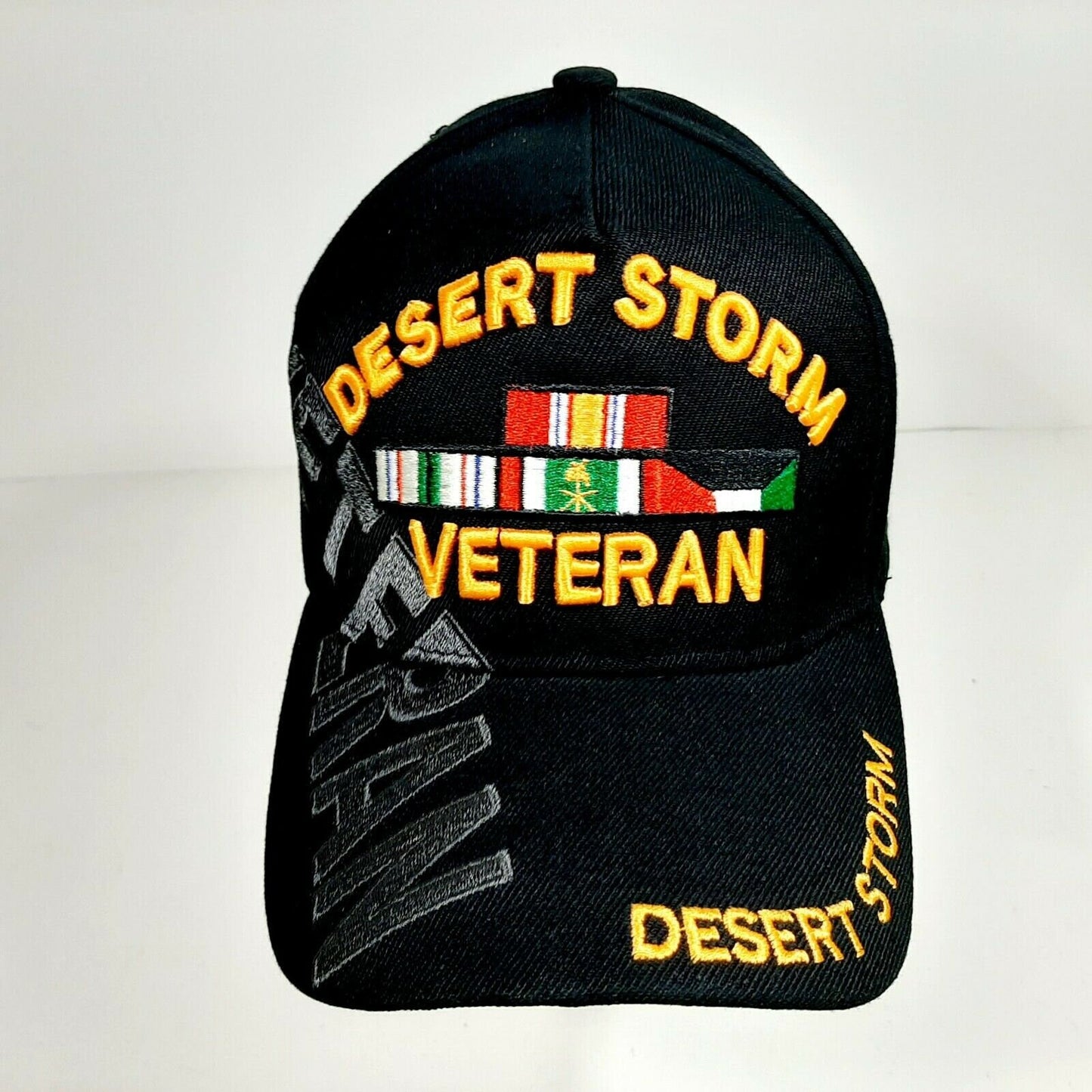 Desert Storm Veteran Men's Ball Cap Black Embroidered Acrylic