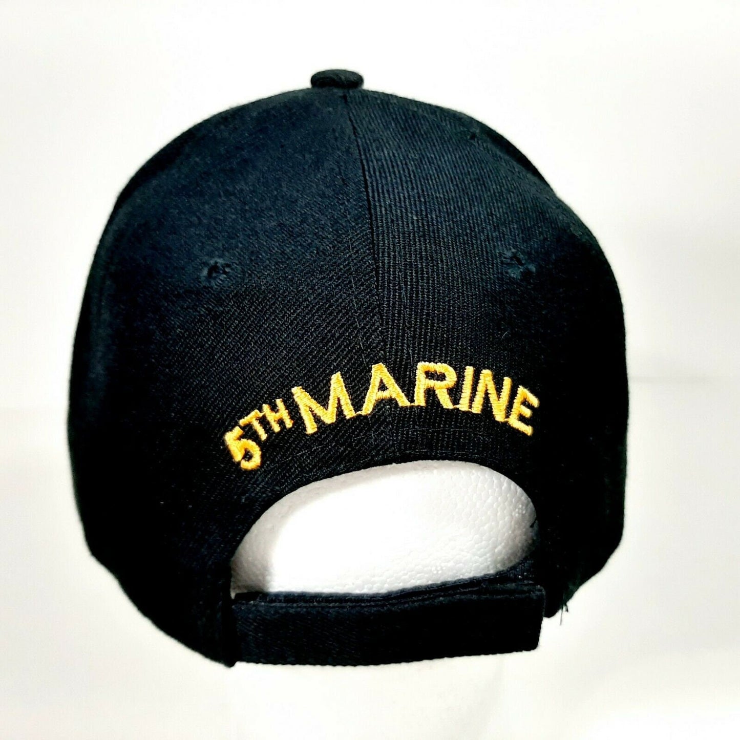 5th Marine Division Men's Ball Cap Hat Black Embroidered